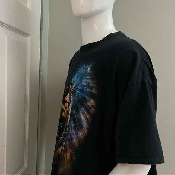 Fruit of the Loom Honduras Y2K Native American Chief Galaxy Space Size XXL - Picture 7 of 14